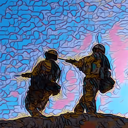 two soldier art