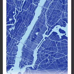 Manhattan New York Blue Shade