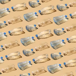 Plastic bottles. Endless photo pattern