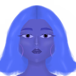 blue rainbow face