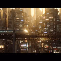 Cyberpunk Asian City Sceneby 