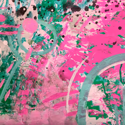 Spheres pink/green