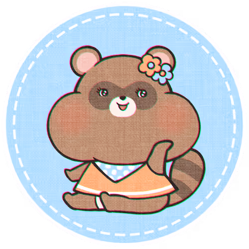 S4 024 Retro Mochi Tanuki Raccoon