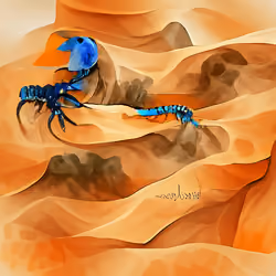 Blue desert Crab #0009