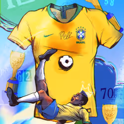 Pele gold plaque