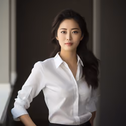 Young and confident Korean business woman 