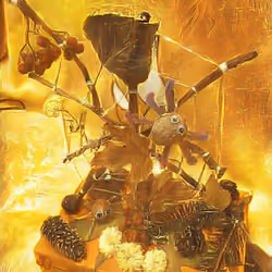 Golden spider in his golden metaverse
