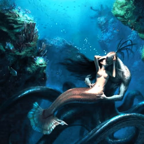 Mermaid And Sea Monster