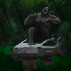 Cyber-Gorilla asserts dominance over Cyber-Truck