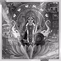 Crypto Lakshmi - Bitcoin Lakshmi B/W