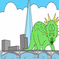 Styracosaurus Scratching On The Shard