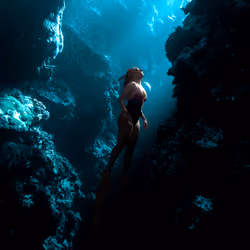 Underwater canyon