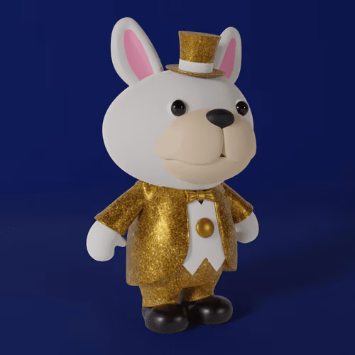 French bulldos 3D #001