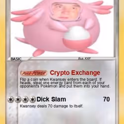 KWANSEY Dick Slam Novelty Custom Style Trading Card NFT 1/1