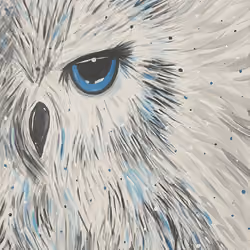Snowy Owl Hand Painting