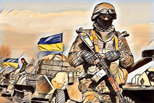Ukrainian soldier