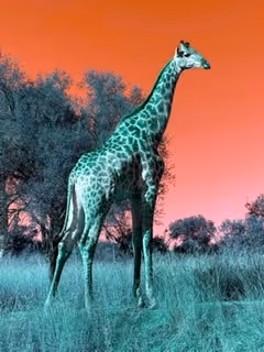 A giraffe in kruger park
