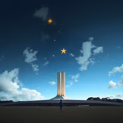 Lá no céu de Brasília Estrelas irão Cair - Falling Stars