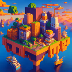 Teradonna Pixel Floating Island #2