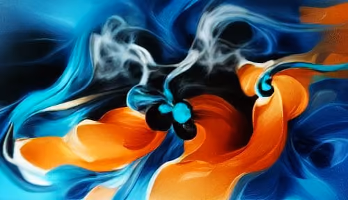 Orange and Royal 