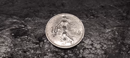 00011 coin of 5 francs 10g Silver 999 countermarked