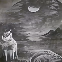 Wolf And Moon In The Sertão