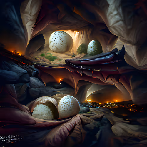 Cave with dragon eggs