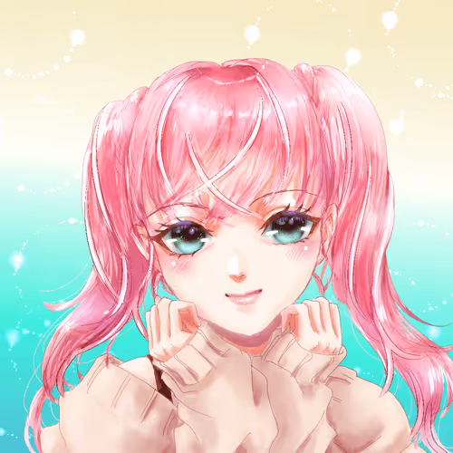 Pink hair girl