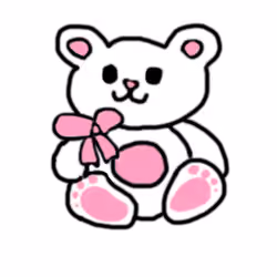 little bear with a bow-knot