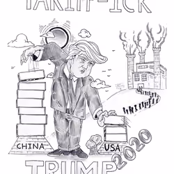 Trump You - Tariff Ick (Original Artwork Drawing)