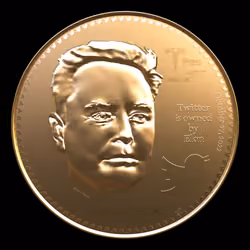 Commemorative Coin of Twitter Ownership By Elon Musk