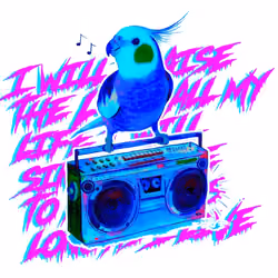 Cheerful Cockatiel #Chromablue