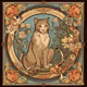 Alfons Mucha style cat collection