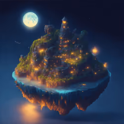 Barbarian Pixel Floating Island #6