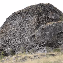 Volcanic basalt near Chastel-sur-Murat, Cantal, France