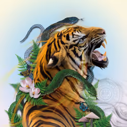 Psilocybe Tiger Vision - BLUE-WHITE