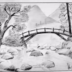 Bridge over the stream.