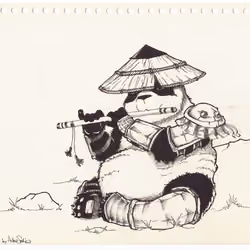 Sketch Panda Warrior