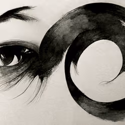 Crypto Sumie (India-ink drawing) #008