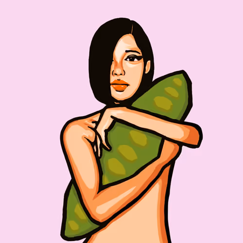a podded pea and a girl