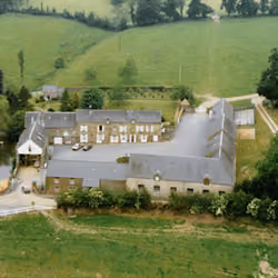 Balleroy, vue aérienne de la ferme du Coisel