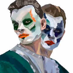 "Chromatic Unity: Masked in Tandem"