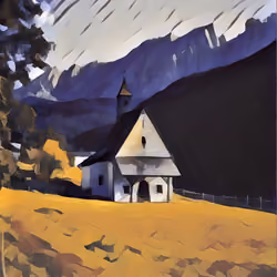 A church under the Alps