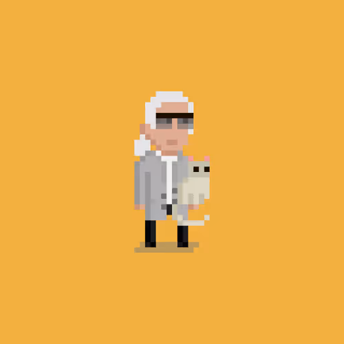 Krypto Karl with Choupette and Grey Trench