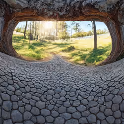 Exploring Israel with abstract realism - Reimagining of the Foot Bridge