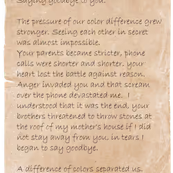 Saying goodbye to you. 