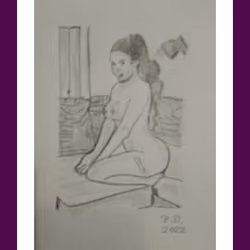 Pencil drawing 25- Jutta 2
