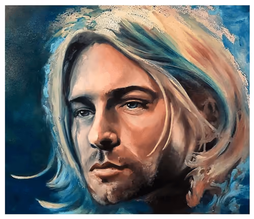 Kurt Cobain Oil Painting 