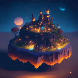 Barbarian Pixel Floating Island #4