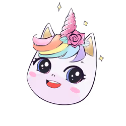 Adopt a Cute Manga Unicorn Logo